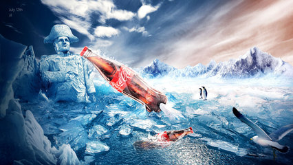 創(chuàng)意可口可樂合成海報練習