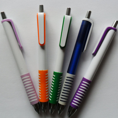 【廠家批發 優質塑料掛鉤按動圓珠筆 廣告筆】價格,廠家,圖片,圓珠筆、原子筆,桐廬燁豪筆業-